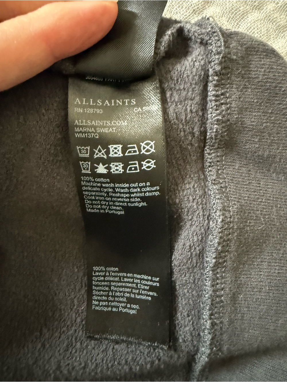 ✨AllSaints Marna Ruched Sleeve Sweatshirt✨ - Picture 8 of 11